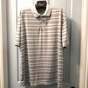 Chaps 78 Stay-Dry XL Striped golf shirt 100% polyester